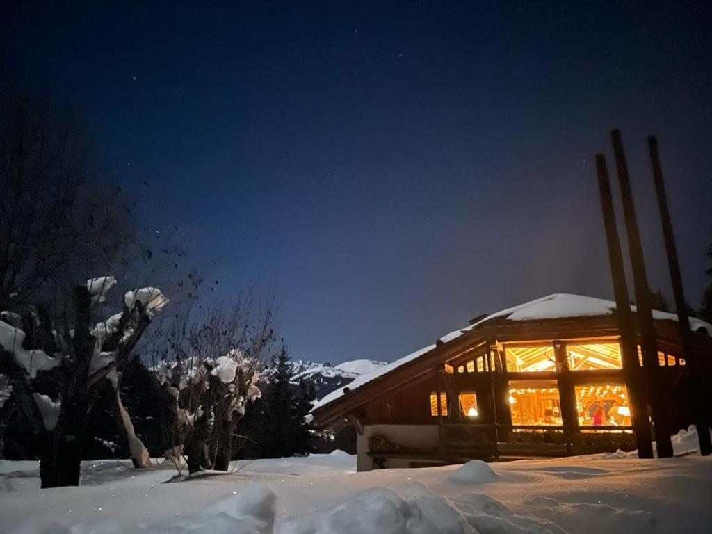 Chalet Javen - 520M2 Avec Piscine Chauffee Et Home Cinema Megève Exteriér fotografie
